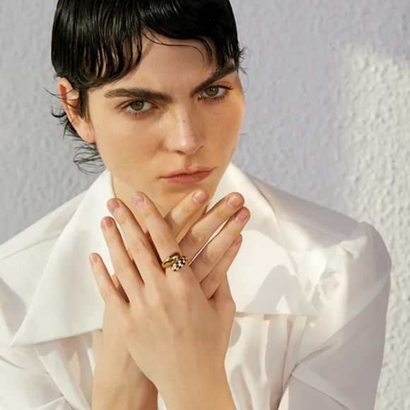 Gold Plated Boho Ring Size 6 - Picture 2 of 6